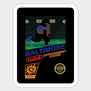 Baltimore Football Team - NES Football 8-bit Design Sticker